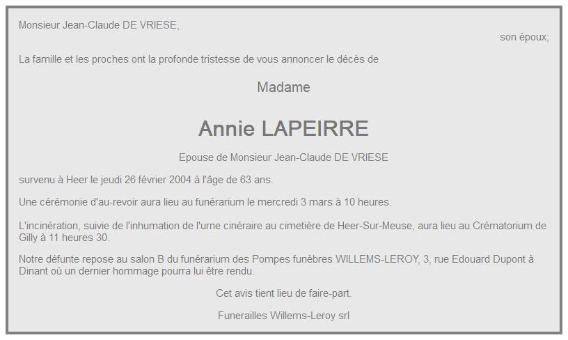 Image Annonce nécrologique