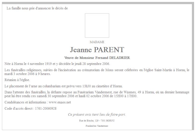 Image Annonce nécrologique