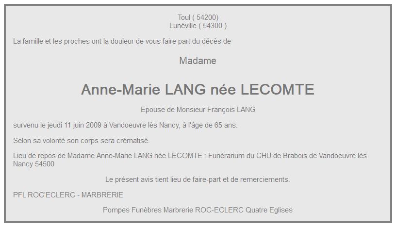 Image Annonce nécrologique