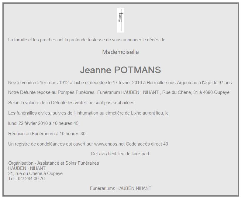 Image Annonce nécrologique