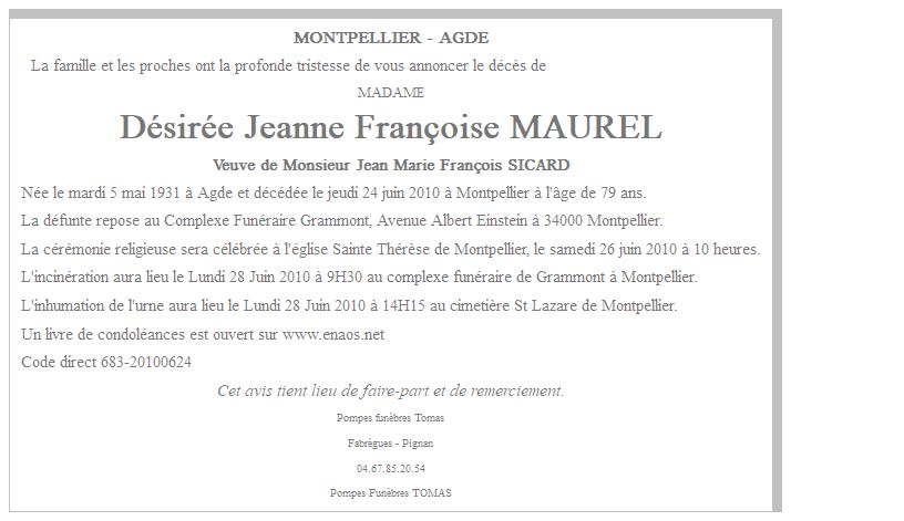 Image Annonce nécrologique