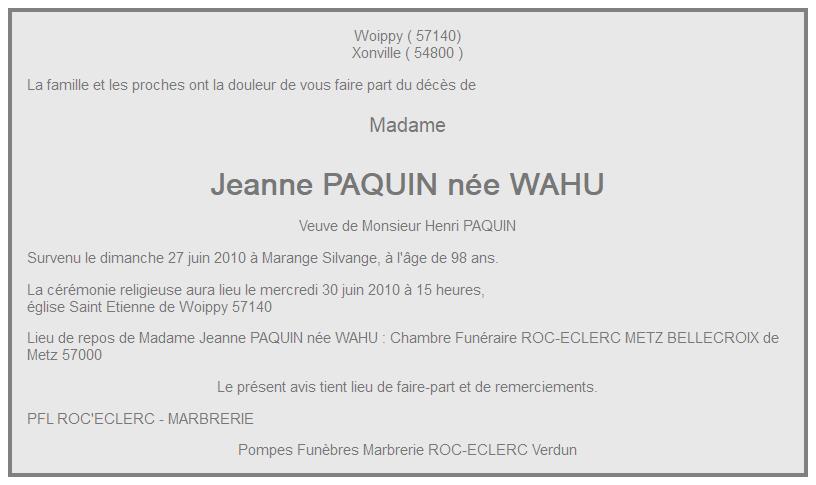 Image Annonce nécrologique