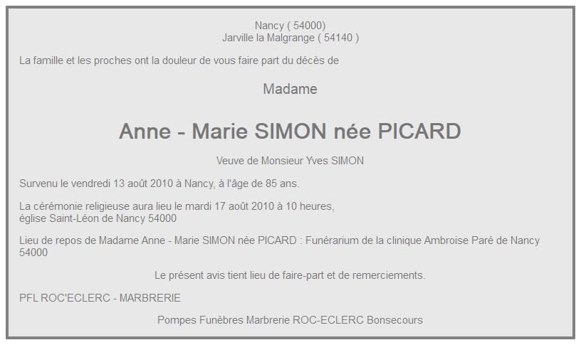 Image Annonce nécrologique