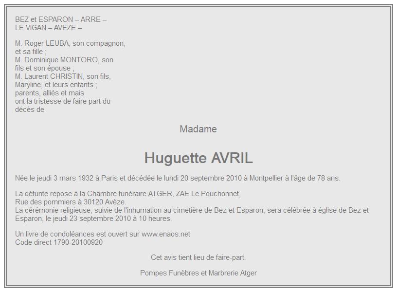 Image Annonce nécrologique