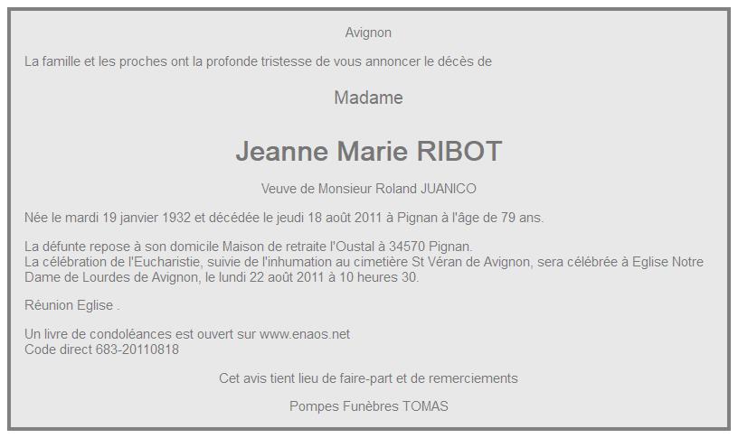 Image Annonce nécrologique