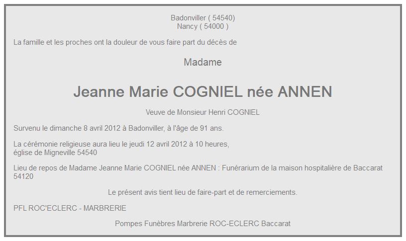 Image Annonce nécrologique