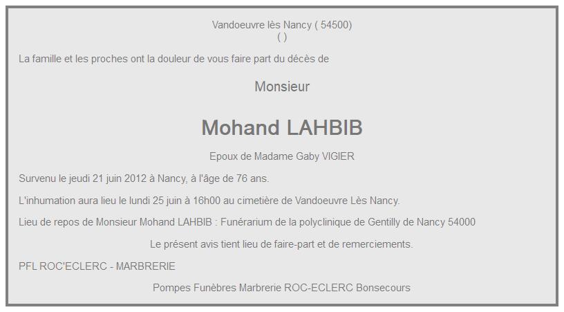 Image Annonce nécrologique