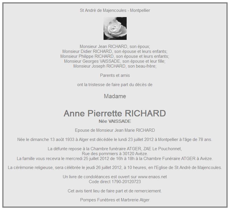 Image Annonce nécrologique