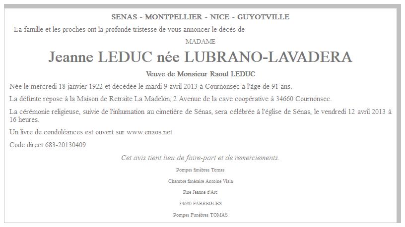 Image Annonce nécrologique