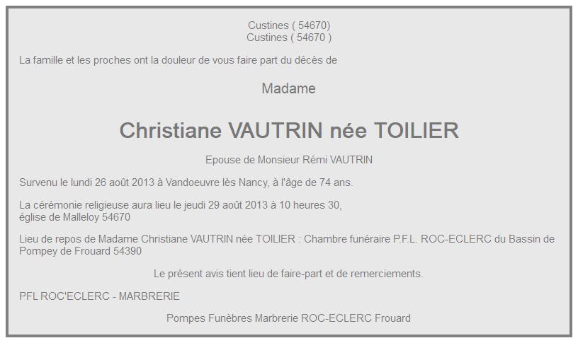 Image Annonce nécrologique