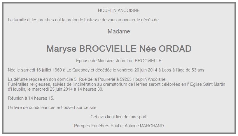 Image Annonce de décès de Maryse