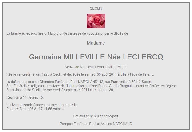 Image Annonce nécrologique de Germaine