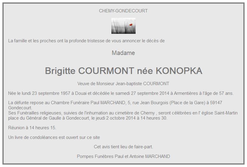 Image Annonce nécrologique de Brigitte