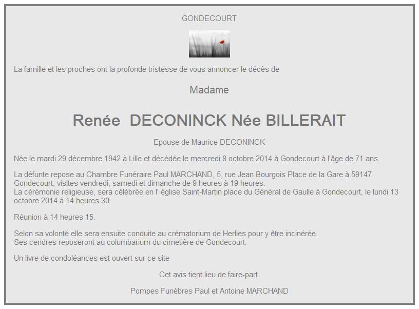 Image Annonce nécrologique de Renée