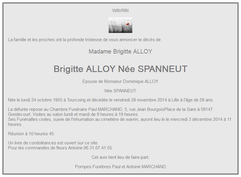 Image Annonce nécrologique de Brigitte