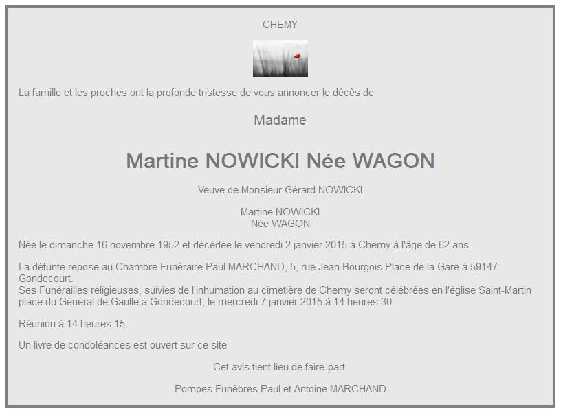 Image Annonce nécrologique de Martine