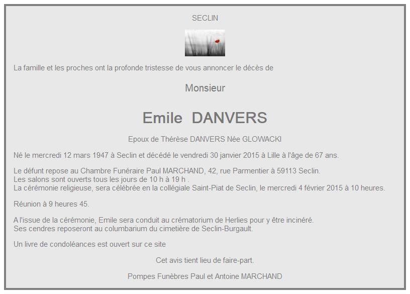 Image Annonce nécrologique d'Emile