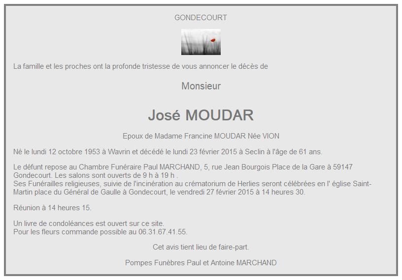Image Annonce nécrologique de José