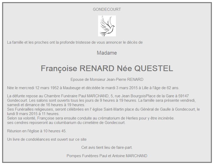 Image Annonce nécrologique de Françoise