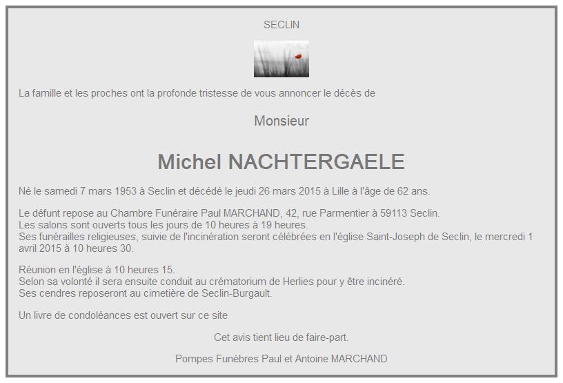 Image Annonce nécrologique de Michel