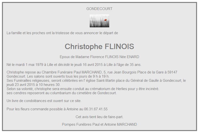 Image Annonce nécrologique de Christophe