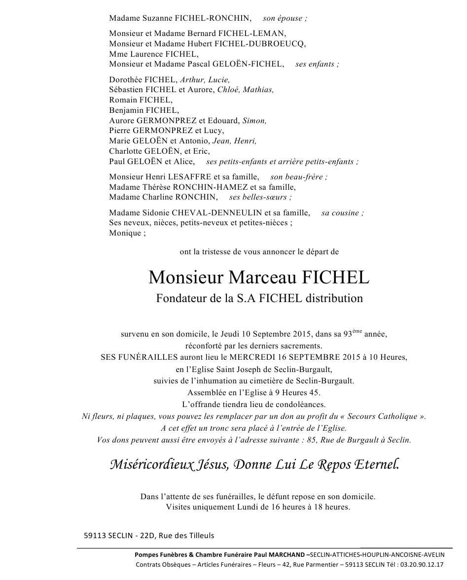 Image Annonce nécrologique de Marceau