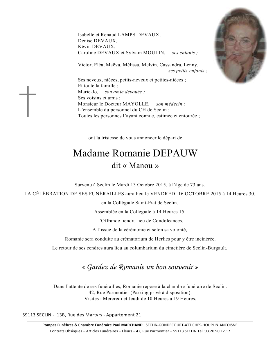 Image Annonce nécrologique de Romanie