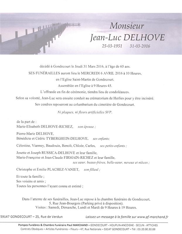 Image Annonce nécrologique de Jean-Luc