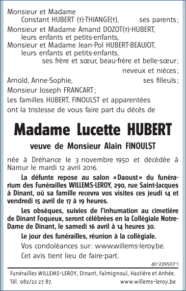 Image Annonce nécrologique