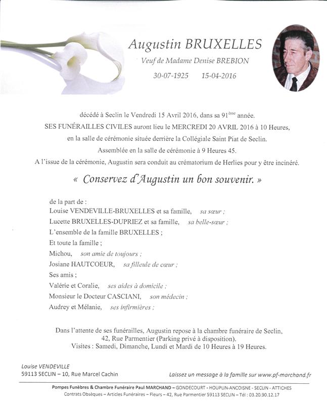 Image Annonce nécrologique d'Auguste