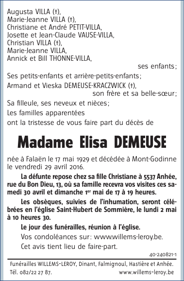 Image Annonce nécrologique