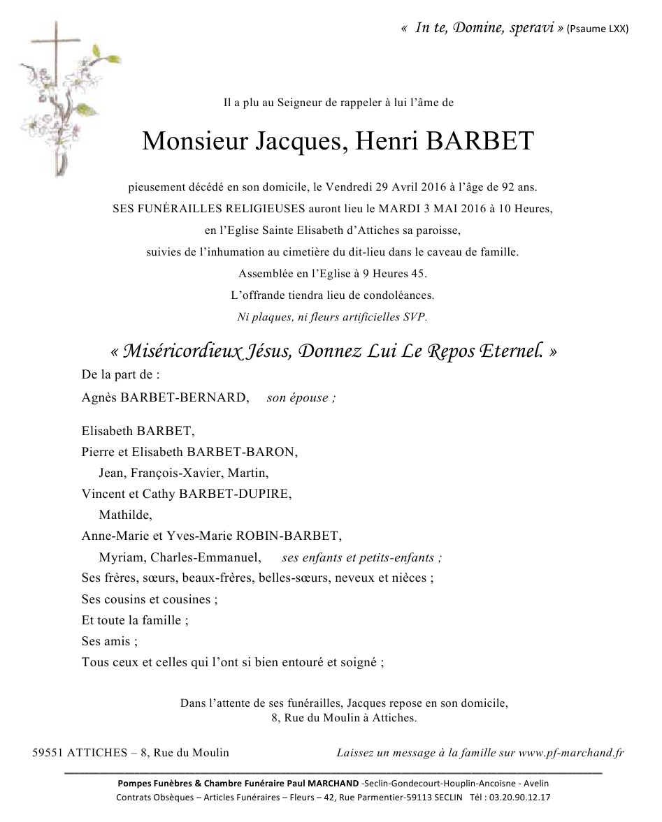 Image Annonce nécrologique de Jacques