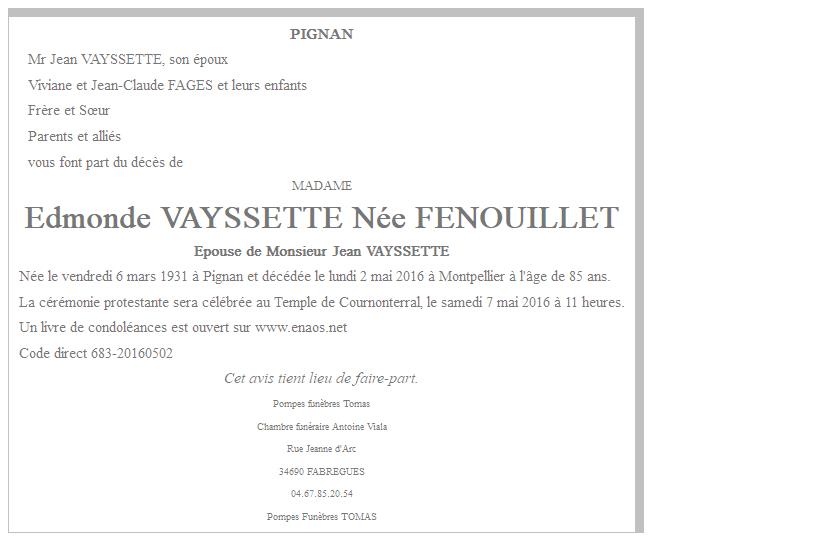 Image Annonce nécrologique