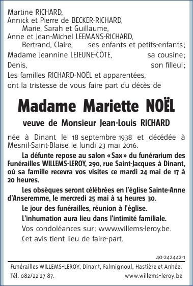 Image Annonce nécrologique