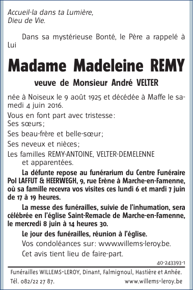 Image Annonce nécrologique