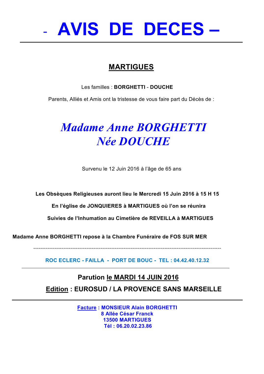 Enaos Avis De Deces Martigues