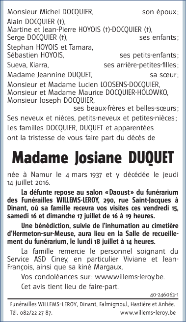 Image Annonce nécrologique