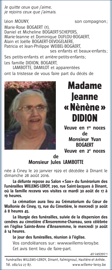 Image Annonce nécrologique