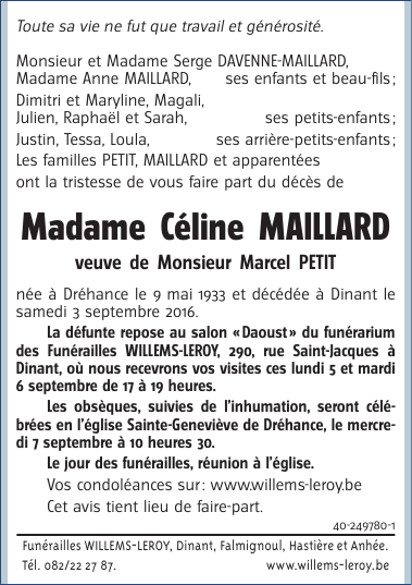 Image Annonce nécrologique