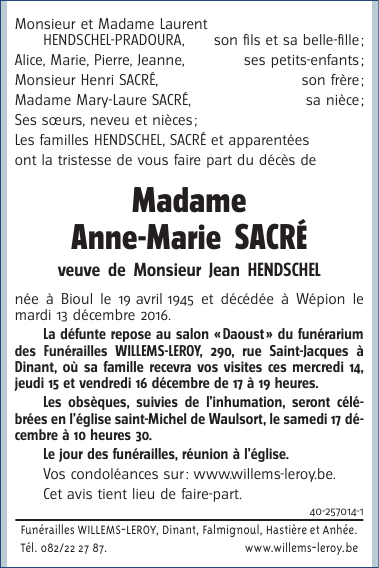 Image Annonce nécrologique