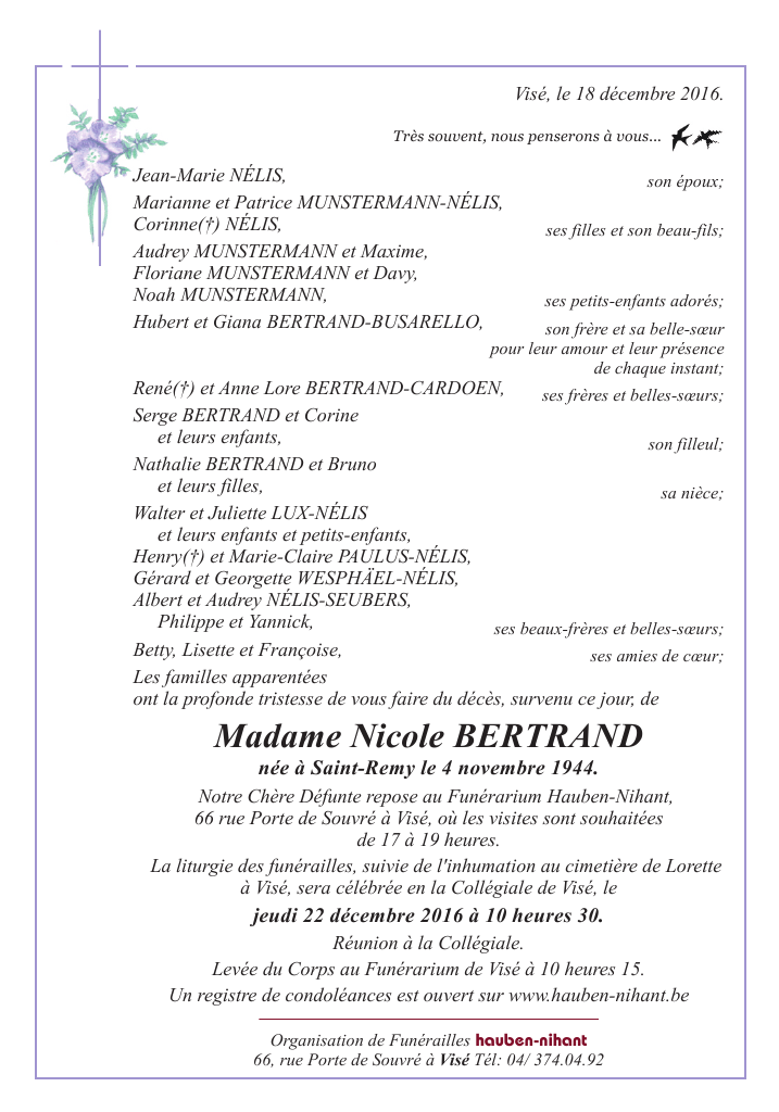 Image Annonce nécrologique