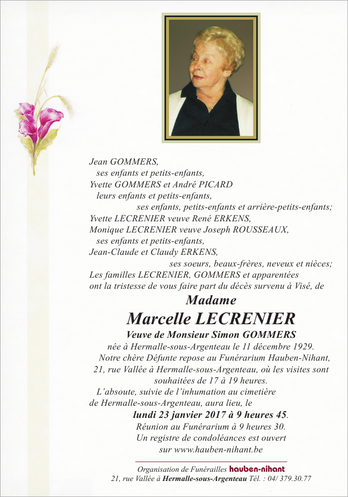 Image Annonce nécrologique