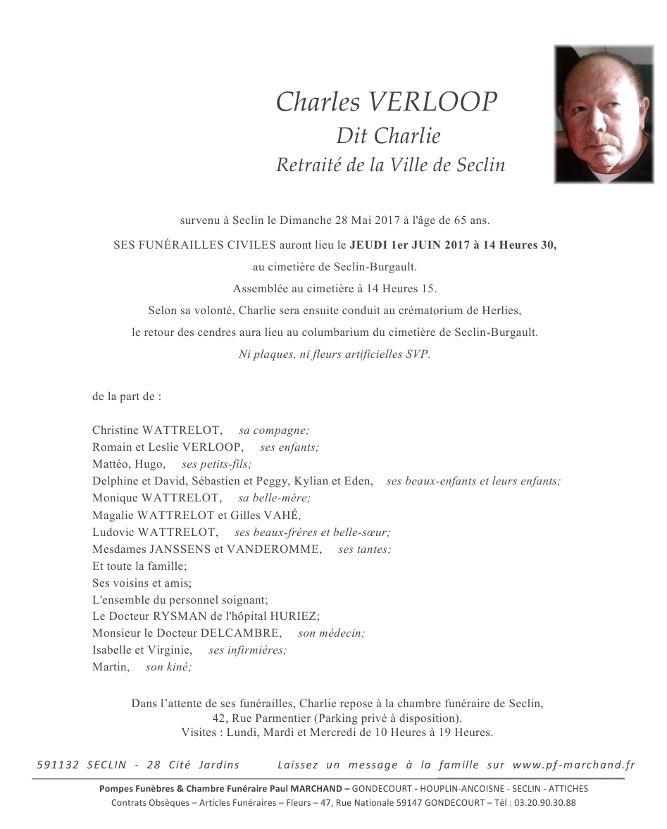 Image Annonce nécrologique de Charles CLIQUEZ ICI
