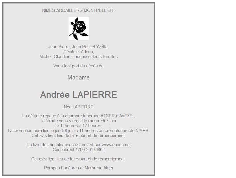 Image Annonce nécrologique