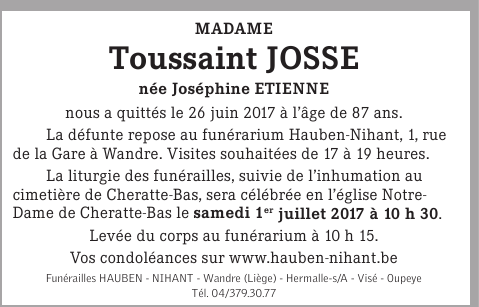 Image Annonce nécrologique La Meuse