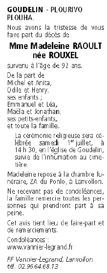 Image Annonce nécrologique