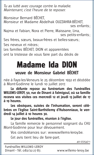 Image Annonce nécrologique