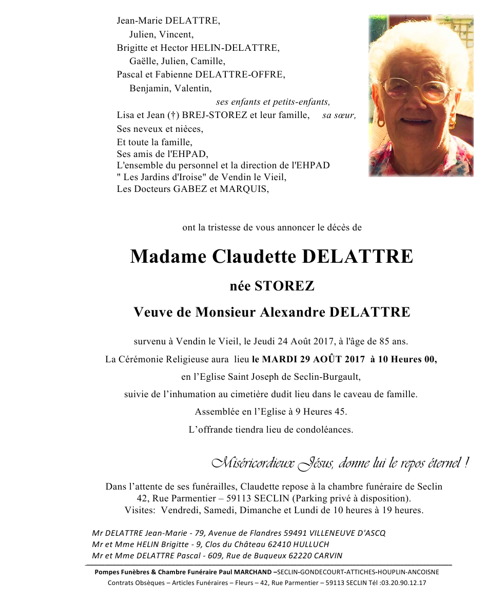 Image Pour voir le faire-part de Claudette CLIQUEZ-ICI