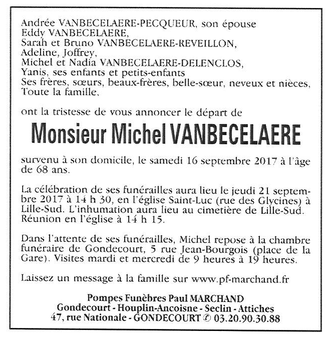 Image Pour voir le faire-part de Michel CLIQUEZ-ICI