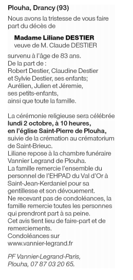 Image Annonce nécrologique